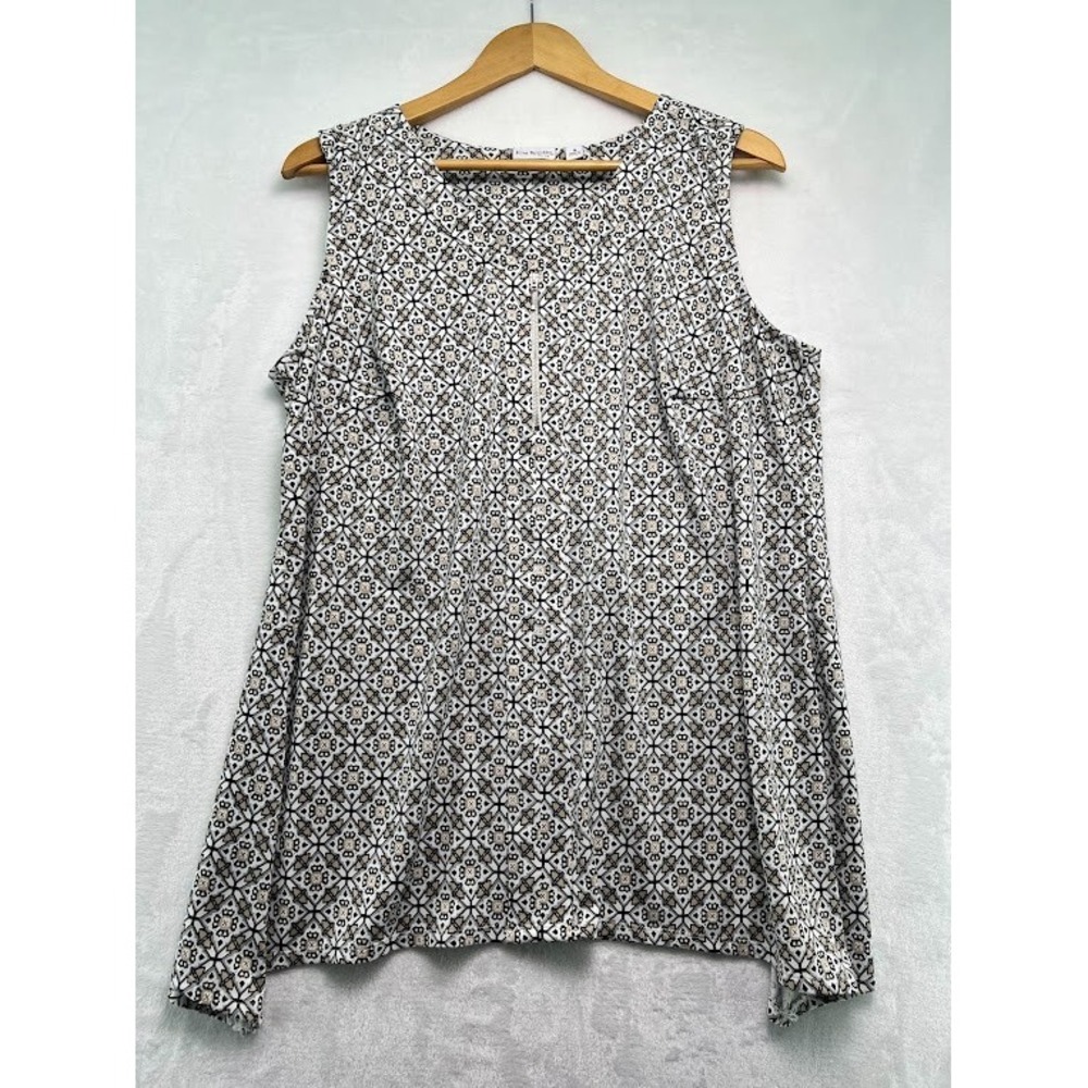 Kim Rogers Women's Curvy‎ Size 1X Career Wear Top Geometric Sleeveless